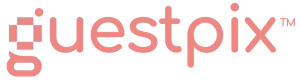 GUESTPIX logo rose foncé