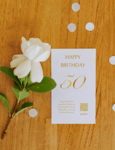 50th take home card gold