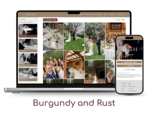 GUESTPIX Design Themes Weddings - Burgundy and Rust