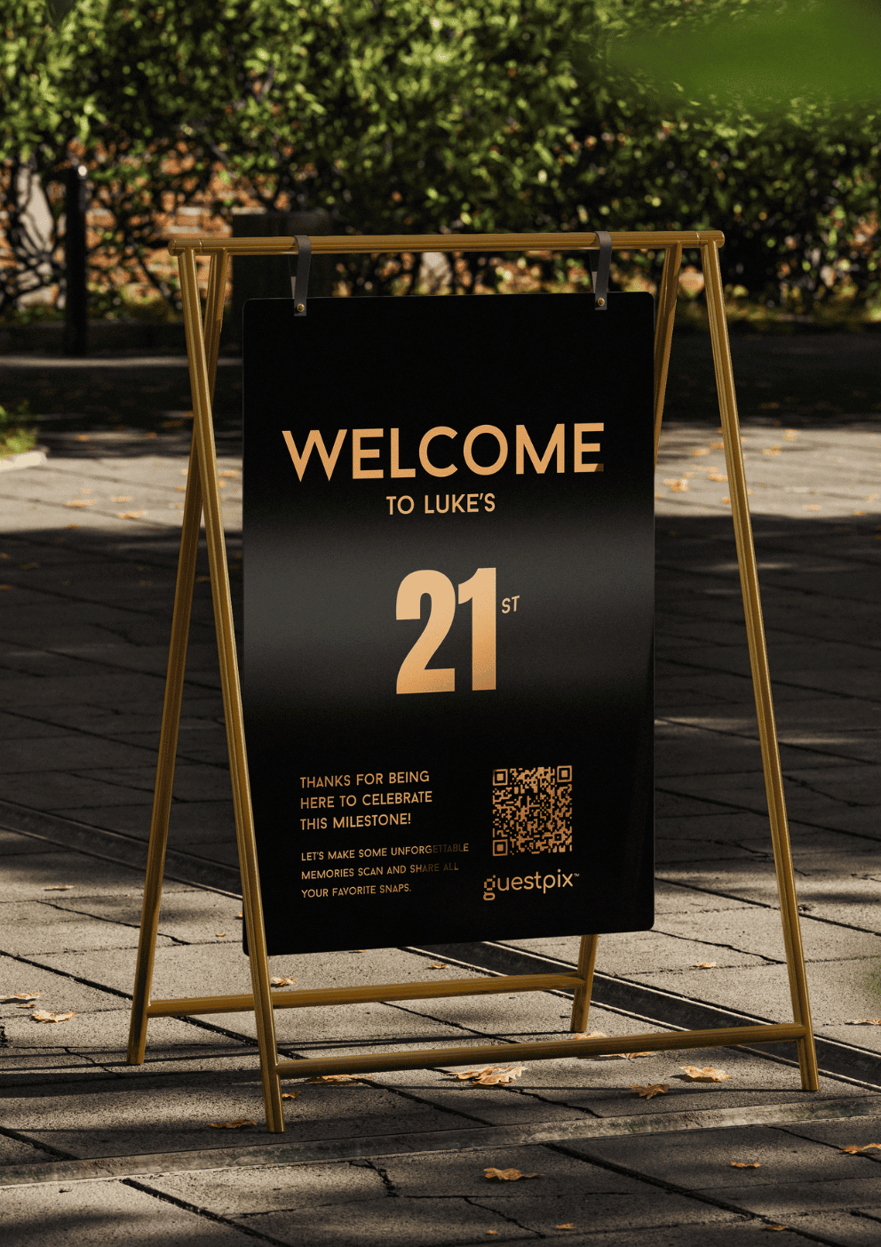 Ejemplo de cartel de bienvenida de Jaffa Suite