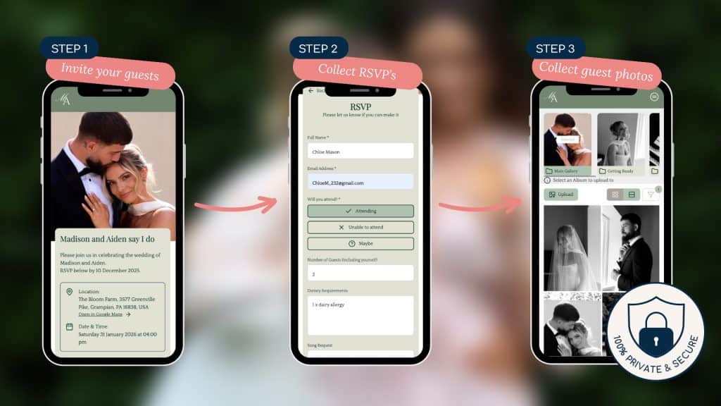GP037_invite_wedding_3step_imageonly - GUESTPIX | #1 QR Code Event Photo Sharing Platform Digital Invitation and RSVP photo collection