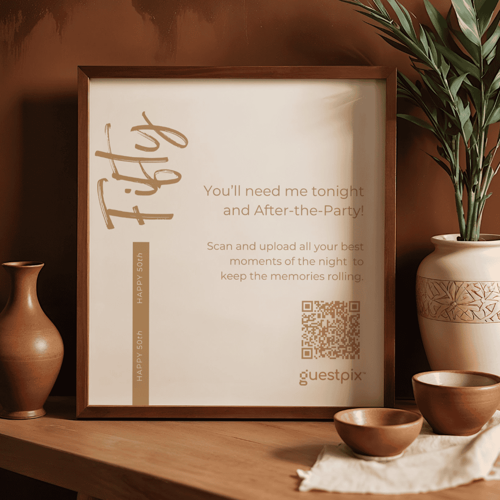 Tarjeta cuadrada «Gold Brush»