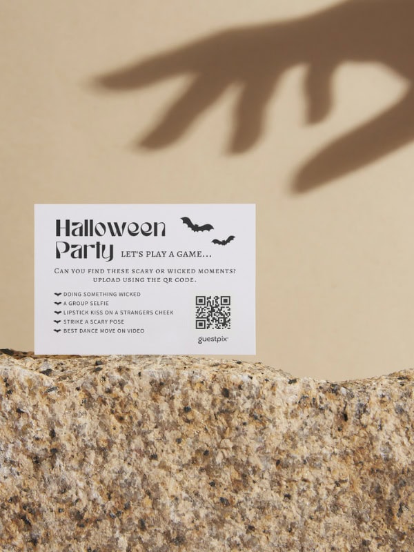 Halloween Party QR-Code Vorlage Querformat