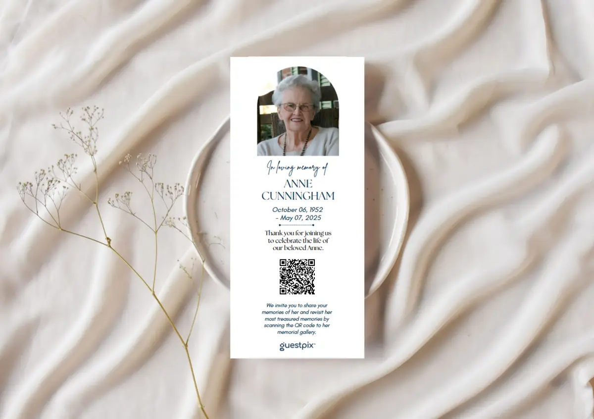 Memorial A6 Folded Printable Card 1