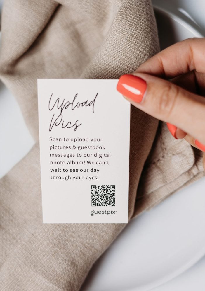 Mini wedding QR Code Card