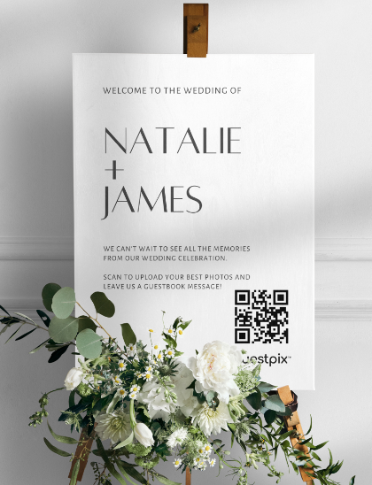 Canva-Vorlage für ein Willkommensschild zur Hochzeit